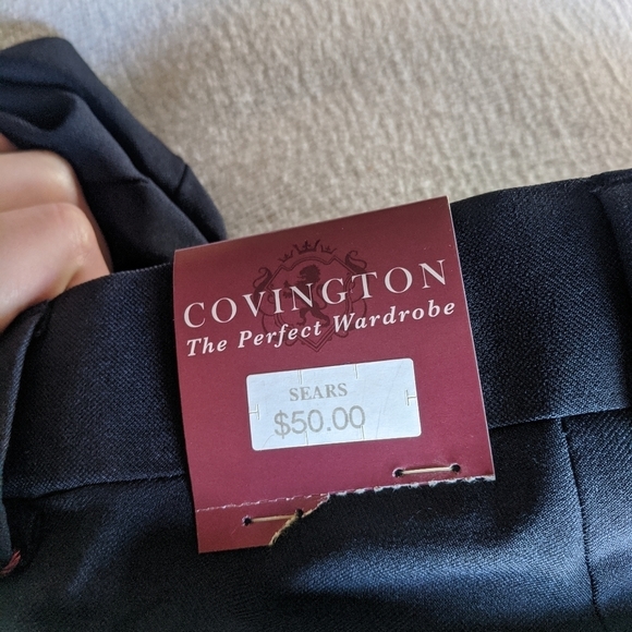 Navy Blue Men's Dress Pants - Picture 6 of 6